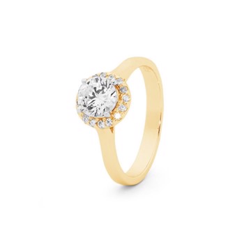 Bee Jewelry 9 ct gold Fingerring shiny, model 25521-CZ